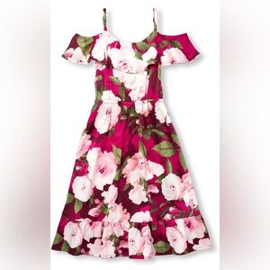 The Children's Place Big Girls' Floral Satin Dress